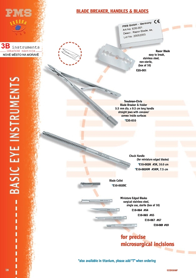 BLADE BREAKER, HANDLES & BLADES