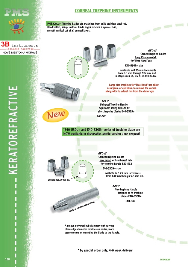 CORNEALTREPHINE INSTRUMENTS