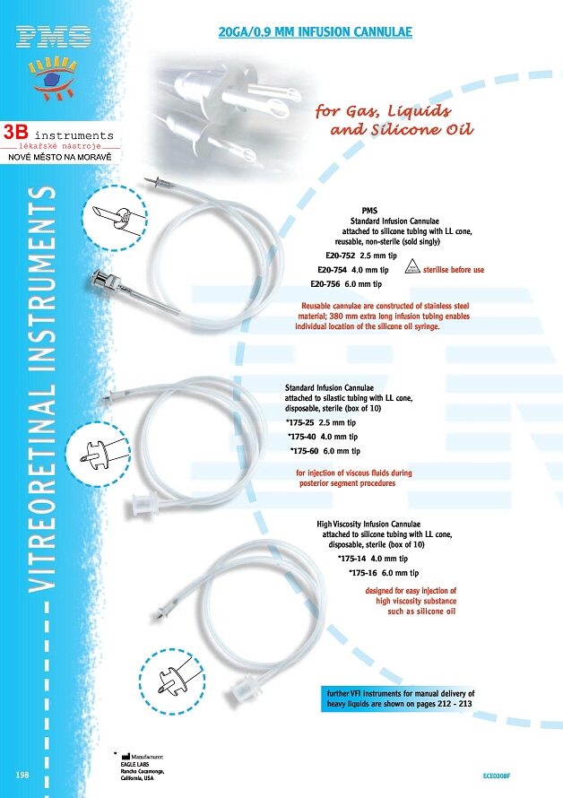 INFUSION & SILICONE OIL CANNULAE