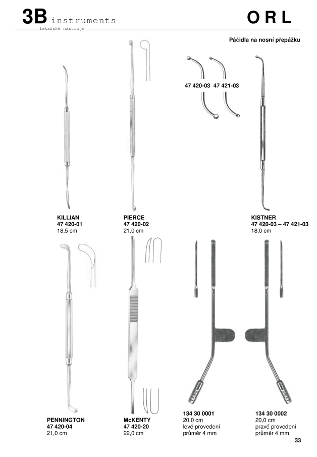 Páčidlá na nosovú prepážku