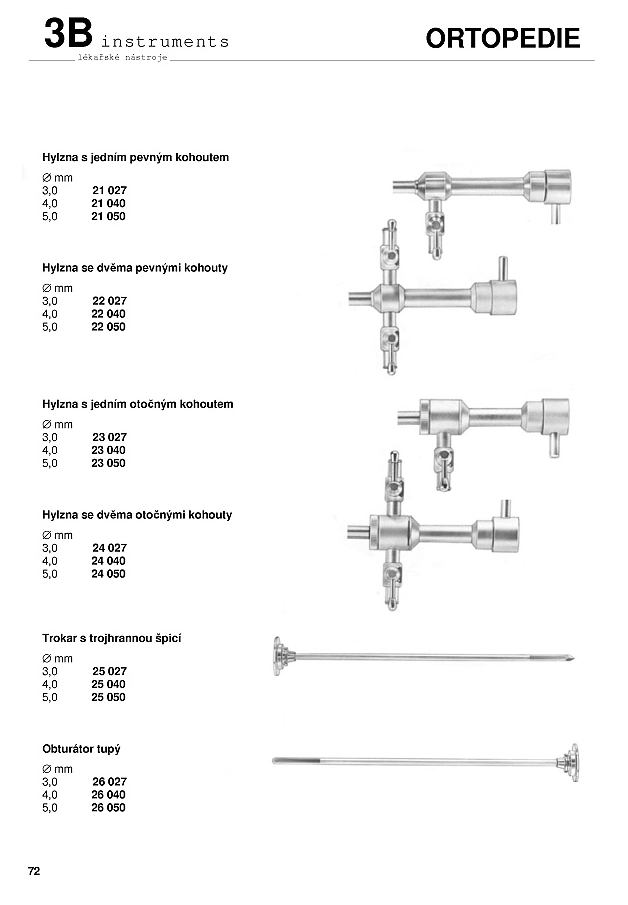 Artroskopy, príslušenstvo