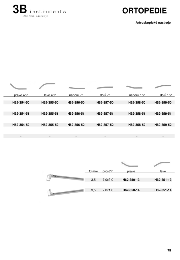 Nástroje artroskopické