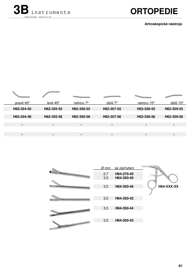 Nástroje artroskopické