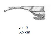 Laryngoskop - lyžica vel. 0, standard, 5,5 cm