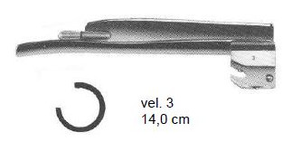 Laryngoskop - lyžica, vel. 3, 14 cm