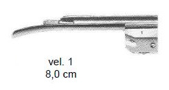 Laryngoskop - lyžica vel. 1, 8,0 cm