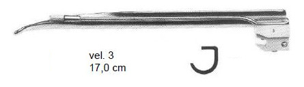 Laryngoskop - lyžica vel. 3, 17,0 cm