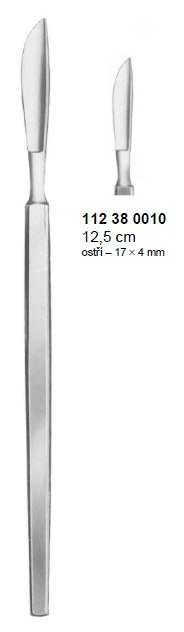 Skalpel očný bruškatý, 17 mm