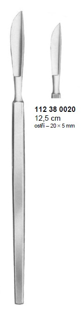 Skalpel očný bruškatý, 20 mm