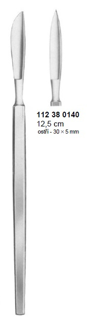 Skalpel očný hrotnatý, 30 mm