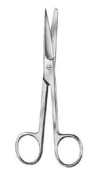 Nožnice chirurgické zahnuté, H-T, 185 mm