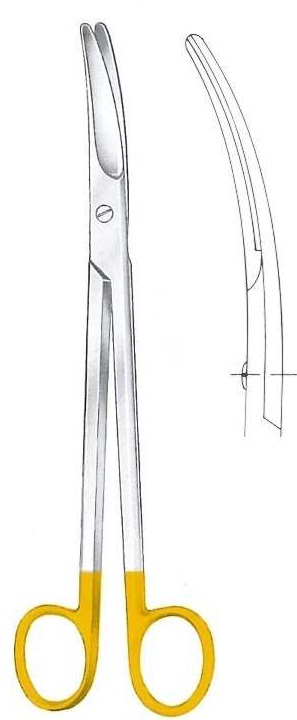 Nožnice na parametrium, 230 mm, TC
