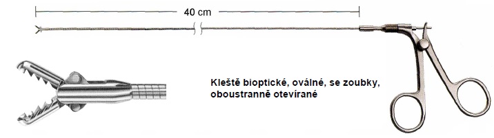 Kliešte bioptické 400 mm, 9 Charr. flexibilné izolované