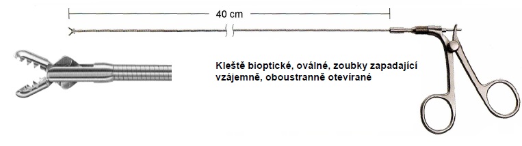 Kliešte bioptické 400 mm, 7 Charr. flexibilné izolované